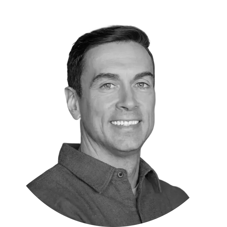 Steven Parisi, black and white portrait